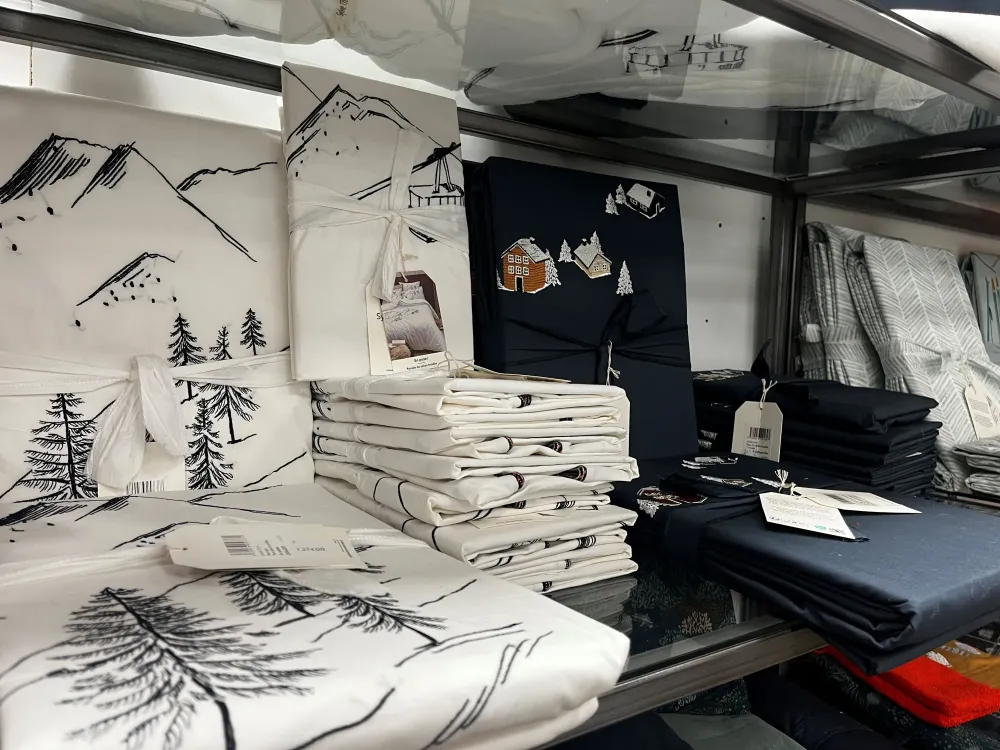 Draps motif montagne